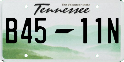 TN license plate B4511N