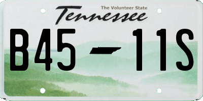 TN license plate B4511S