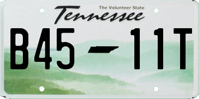 TN license plate B4511T
