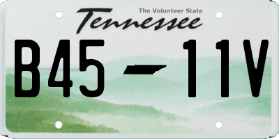 TN license plate B4511V