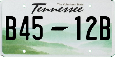 TN license plate B4512B