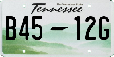 TN license plate B4512G