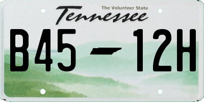 TN license plate B4512H