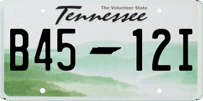 TN license plate B4512I