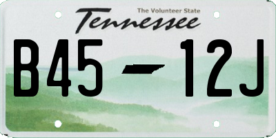 TN license plate B4512J
