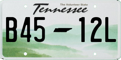 TN license plate B4512L