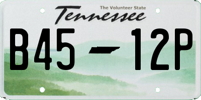 TN license plate B4512P