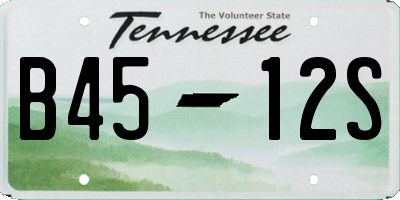 TN license plate B4512S