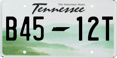TN license plate B4512T