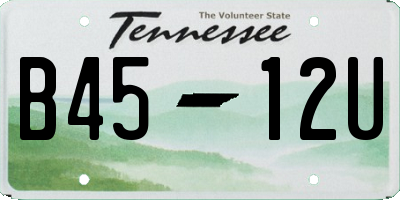TN license plate B4512U