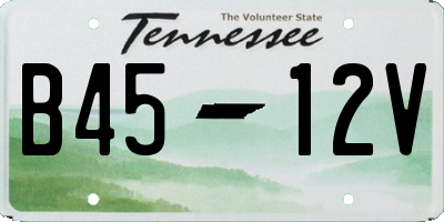 TN license plate B4512V