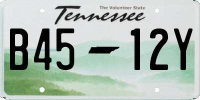 TN license plate B4512Y