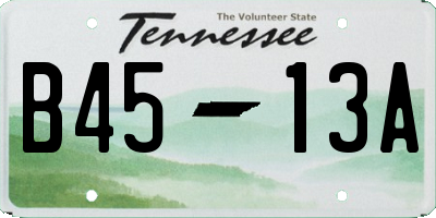 TN license plate B4513A