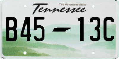 TN license plate B4513C
