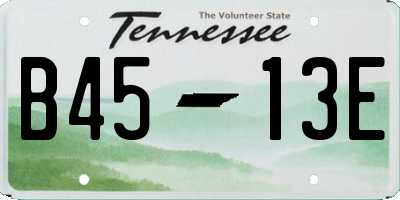 TN license plate B4513E