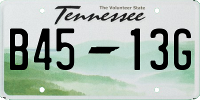 TN license plate B4513G