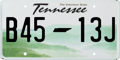 TN license plate B4513J