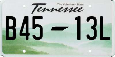 TN license plate B4513L
