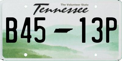 TN license plate B4513P