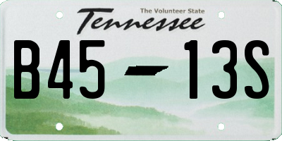TN license plate B4513S