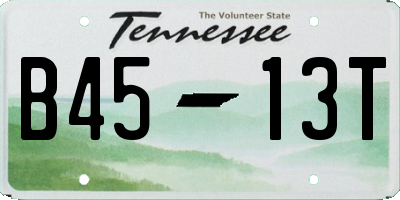 TN license plate B4513T