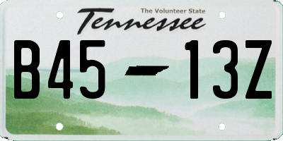 TN license plate B4513Z