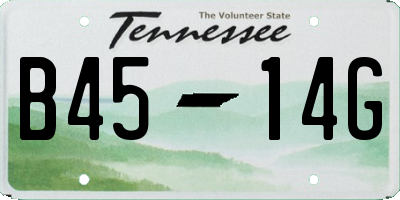 TN license plate B4514G