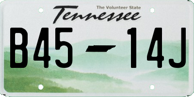 TN license plate B4514J