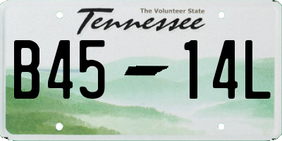 TN license plate B4514L