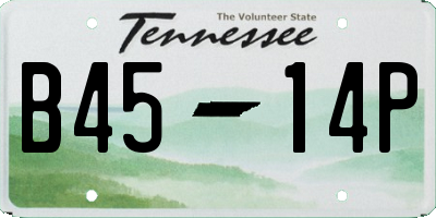 TN license plate B4514P