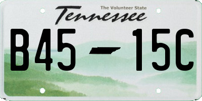 TN license plate B4515C