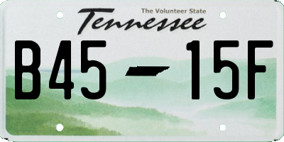 TN license plate B4515F