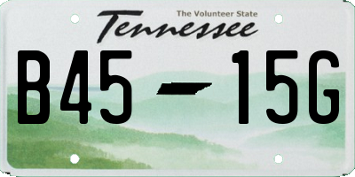 TN license plate B4515G