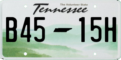 TN license plate B4515H