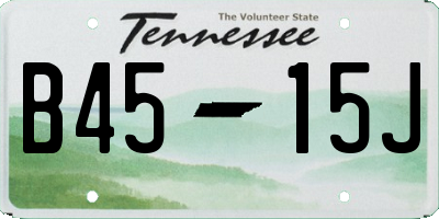TN license plate B4515J