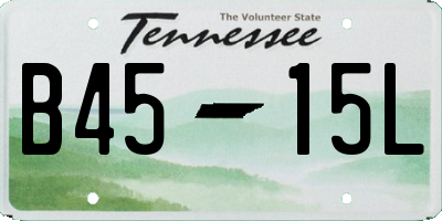 TN license plate B4515L