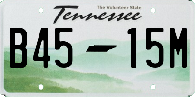 TN license plate B4515M
