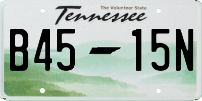 TN license plate B4515N