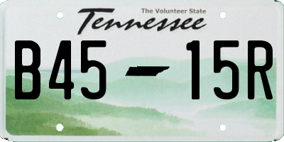 TN license plate B4515R