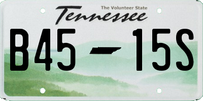 TN license plate B4515S