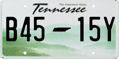 TN license plate B4515Y