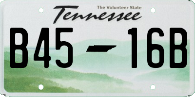 TN license plate B4516B