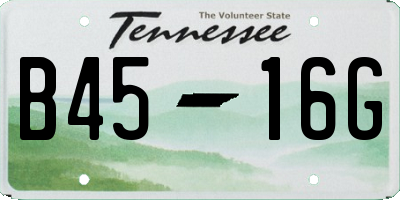 TN license plate B4516G