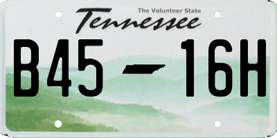 TN license plate B4516H