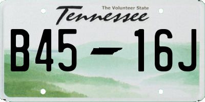 TN license plate B4516J