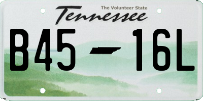 TN license plate B4516L