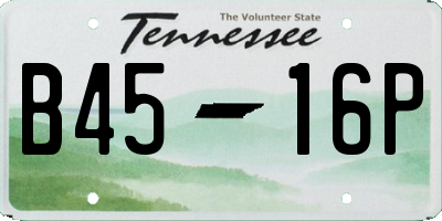 TN license plate B4516P