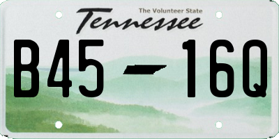 TN license plate B4516Q