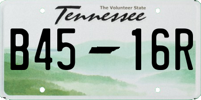 TN license plate B4516R