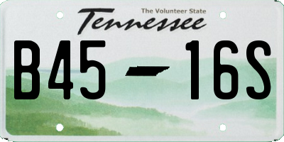 TN license plate B4516S